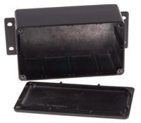 621-4980 RS PRO Black Die Cast Aluminium Enclosure, IP66, Flanged, Black Lid, 139.6 x 63.8 x 55mm