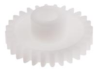 521-7348 RS PRO POM 36 Teeth Spur Gear, 0.8 Module, 6mm Bore Diam, 28.8mm Pitch Diam, 12mm Hub Diam