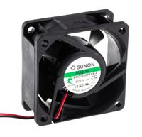 pmd1206ptvx-augn Sunon PMD Series Axial Fan, 12 V dc, DC Operation, 68m³/h, 5.4W, 446mA Max, 60 x 60 x 25mm