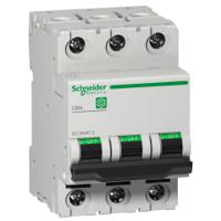 m9f17306 Schneider Electric Multi 9 C60L MCB, 3P, 6A Curve C, 25 kA Breaking Capacity