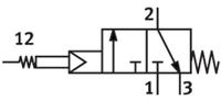 fvs-3-18 Festo Antenna 3/2 Way, Closed, Monostable Mechanical Valve FVS Series, G 1/8, G 1/8, 3876
