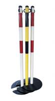 204-1767 RS PRO Red & White Steel Barrier Post