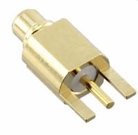 mmcx-p-p-h-st-em1 Samtec, Jack MMCX Connector, 50Ω, Edge Mount Termination, Right Angle Body