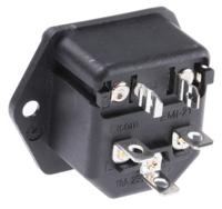811-7213 RS PRO C14 Panel Mount IEC Connector Male, 10A, 250 V, Fuse Size 5 x 20mm