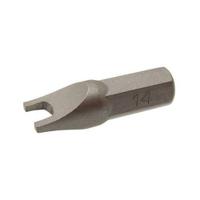 e-114-sn10 SAM Spanner Screwdriver Bit, 1/4 in Tip, 1/4 in Drive, Square Drive, 25 mm Overall
