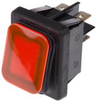 b4mask48n1r0000 Molveno Illuminated DPST, On-Off Rocker Switch Panel Mount