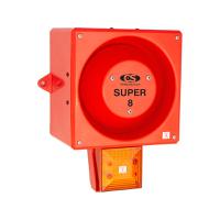 yl80dlarfhvsuwr Clifford & Snell YL80 Super Hi Vis Series Amber Sounder Beacon, 24 V dc, IP66, Wall Mount, 120dB at 1 Metre