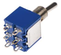 5646ak APEM Toggle Switch, Panel Mount, On-On, DPST, Solder Terminal