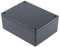 1591xxssbk Hammond 1591 Series Black ABS Enclosure, IP54, Black Lid, 109 x 81 x 41mm