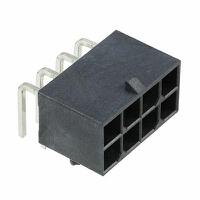 768250008 Molex 76825 Series Right Angle PCB Header, 8 Contact(s), 5.7 mm Pitch, 2 Row, Shrouded