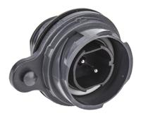 pxp701202pst Bulgin Circular Connector, 2 Contacts, Front, Standard Connector, Plug, Male, IP66, IP68, IP69K, Buccaneer 7000 Series
