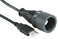 pxp6040b2m00 Bulgin USB 2.0, Male USB B to Male USB A, 2m