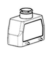 1-1102293-6 TE Connectivity HE Heavy Duty Power Connector Hood, 16 Contacts, PG21 Thread, Top Entry