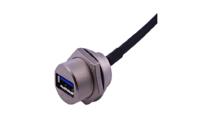 231-7944 RS PRO Straight, Panel Mount, Socket- Single Port Type A 3.0 IP68 Type A USB Connector