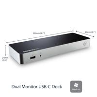 mst30c2hhpdu StarTech.com Dual Monitor 4K USB-C Docking Station with DVI, HDMI - 5 x USB ports, USB C