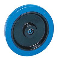 571-411-100r12pf Guitel Hervieu Black, Blue Rubber Abrasion Resistant, Low Starting Resistance, Non-Marking Trolley Wheel, 200kg
