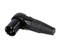 rc3mr-b Re-An Products Cable Mount XLR Connectors, Right Angle, Male, 3 Way