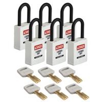 150308 Brady LOTO-101 Key Weatherproof Nylon, Plastic Padlock, 6.35mm Shackle, 38.00mm Body