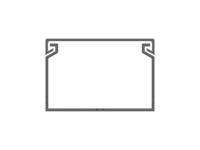 1set411017r0000 PVC Cable Trunking Accessory, 60 x 40mm