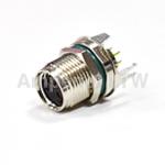 m8s-04pffp-sf8001 Amphenol Industrial Circular Connector, 4 Contacts, Panel, M8 Connector, Socket, Female, IP68, M Series