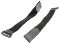 179-7182 RS PRO Cable Tie, Hook and Loop, 310mm x 20 mm, Black Nylon, Pk-5