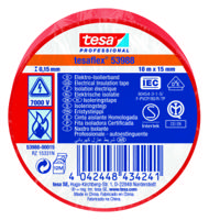 53988-00015-01 Tesa 53988 Red Soft PVC Electrical Insulation Tape, 15mm x 10m