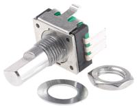 pec11r-4015f-n0024 Bourns 24 Pulse Incremental Mechanical Rotary Encoder with a 6 mm Flat Shaft, Through Hole