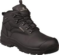 samys3no48 Delta Plus SAMYS Black Steel Toe Capped Men's Safety Boots, UK 12, EU 48