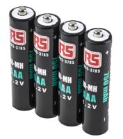 905-3785 RS PRO NiMH Rechargeable AAA Battery, 750mAh, 1.2V