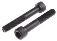 468-0335 RS PRO Black, Self-Colour Steel Hex Socket Cap Screw, DIN 912, M10 x 65mm