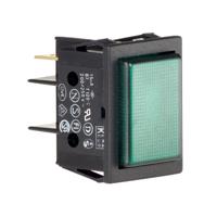 b71121e000000 Molveno B7 Series Green Neon Panel Mount Indicator, 200 → 250V ac, 22 x 30mm Mounting Hole Size