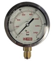 152-294 RS PRO BSP 1/2in Analogue Pressure Gauge 100bar Bottom Entry 100mm Outside Diameter