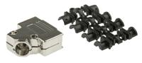 d45pk15-k MH Connectors MHD45PK Series ABS Angled D Sub Backshell, 15 Way, Strain Relief
