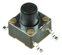 4-1437565-9 TE Connectivity Black Button Tactile Switch, SPST 50 mA @ 12 V ac 3.4mm Through Hole