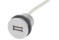 09454521923 HARTING Straight, Panel Mount, Female to Male Type A 2.0 IP20 USB Adaptor