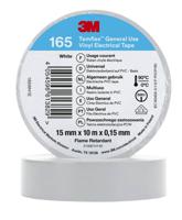 3m-165-white-15mm-x-10m 3M Temflex 165 White Vinyl Electrical Tape, 15mm x 10m