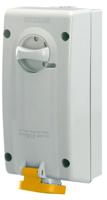 5603270 Scame Switchable IP44 Industrial Interlock Socket 2P+E, Earthing Position 4h, 32A, 130 V