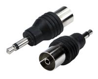 286-2892 RS PRO A/V Connector Adapter, Male 3.5 mm Mono to Female TV Aerial Coaxial