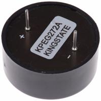 237-912 RS PRO 95dB Through Hole Continuous Internal Piezo Buzzer, 31.5 (Dia.) x 14.4mm, 3V dc Min, 20V dc Max