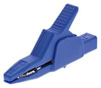 972405102 Hirschmann Test & Measurement Crocodile Clip 4 mm Connection, Brass Contact, 32A, Blue