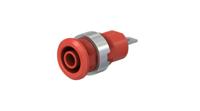 497044-22 Staubli Red Socket Banana Socket, 4 mm Connector, Screw Termination, 24A, 1kV, Nickel Plating
