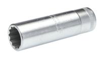 03020017 STAHLWILLE 1/2 in Drive 17mm Deep Socket, 12 point, 83 mm Overall Length