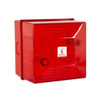 fd40dlr25 Clifford & Snell FD40 Series Red Flashing Beacon, 24 V dc, Wall Mount, LED Bulb, IP65