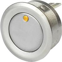 12412857 Schurter Illuminated Push Button Switch, Momentary, Panel Mount, 22.2mm Cutout, SPST, Yellow LED, 48V dc