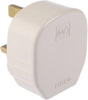 655-whi MK Electric UK Mains Plug, 13A White, Cable Mount PVC, Urea Formaldehyde