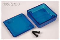 1551qtbu Hammond 1551 Series Translucent Blue ABS Enclosure, IP54, Flanged, Translucent Blue Lid, 40 x 40 x 15mm