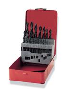 f1-c19 SAM 19-Piece Twist Drill Bit Set for Metal, 10mm Max, 1mm Min, High Speed Steel Bits