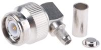 j01010a0005 Telegartner, Plug Cable Mount TNC Connector, 50Ω, Crimp Termination, Right Angle Body