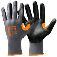 duranit-onet10 Rostaing DURANIT Black, Grey Elastane, Polyamide General Handling Gloves, Size 10, Nitrile Coating