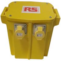 122-6708 RS PRO 5.0 kVA Intermittent 5 Mins on 15 Mins off Site Transformer, 230V ac Primary, 110 (55V Secondary, 2 x 16A O/P
